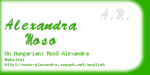 alexandra moso business card
